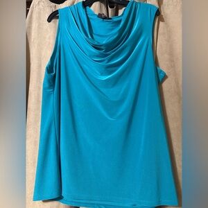 Elegant Teal Sleeveless Women's Top